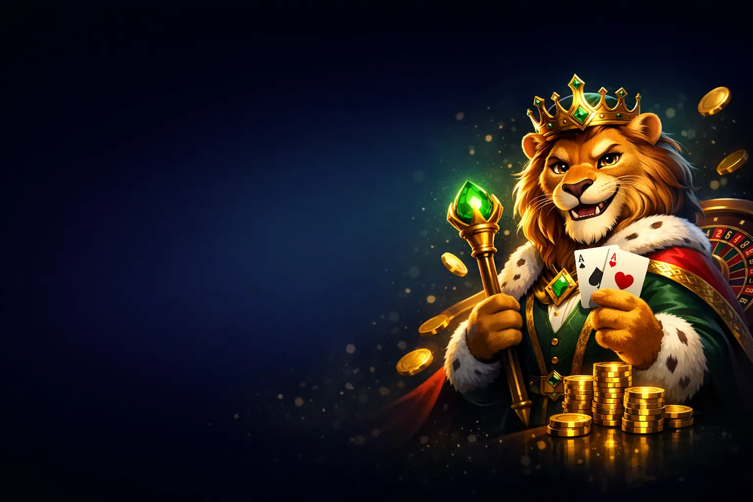 Stylized 3D toto bird mascot in deep navy with gold neon glow, premium casino hero image for TOTO Casino online